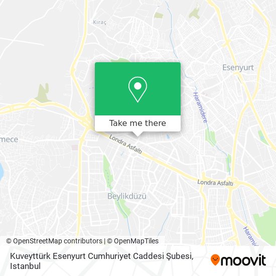 Kuveyttürk Esenyurt Cumhuriyet Caddesi Şubesi map
