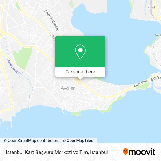 İstanbul Kart Başvuru Merkezi ve Tim map