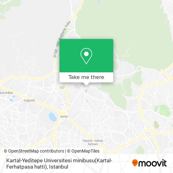 Kartal-Yeditepe Universitesi minibusu(Kartal-Ferhatpasa hatti) map