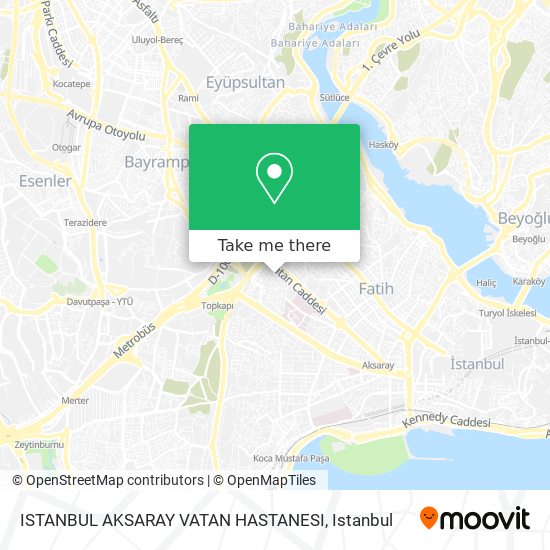 ISTANBUL AKSARAY VATAN HASTANESI map