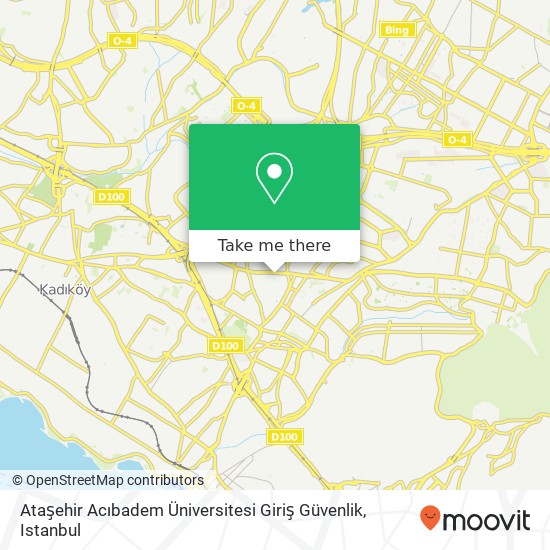 Ataşehir Acıbadem Üniversitesi Giriş Güvenlik map