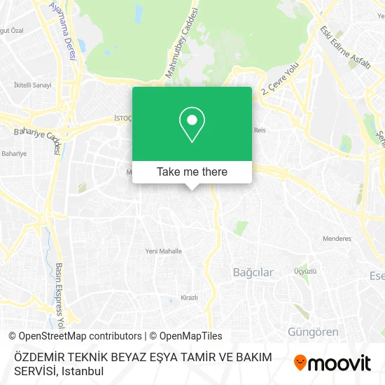 ÖZDEMİR TEKNİK BEYAZ EŞYA TAMİR VE BAKIM SERVİSİ map