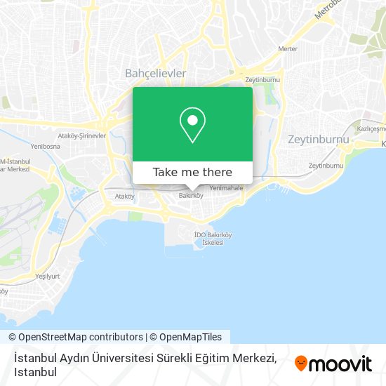 İstanbul Aydın Üniversitesi Sürekli Eğitim Merkezi map