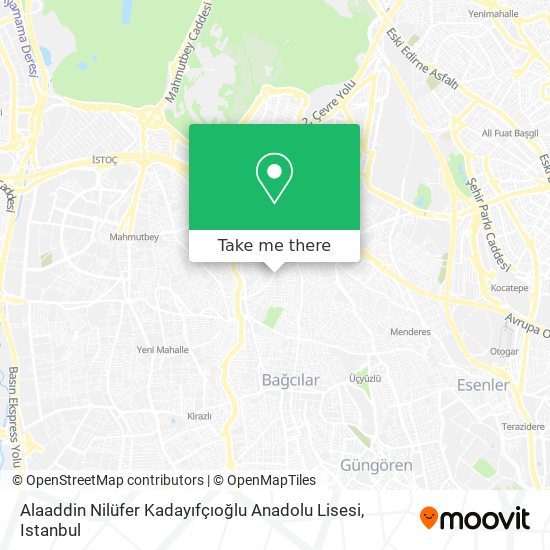 Alaaddin Nilüfer Kadayıfçıoğlu Anadolu Lisesi map