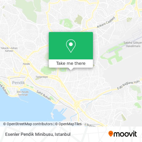 Esenler Pendik Minibusu map