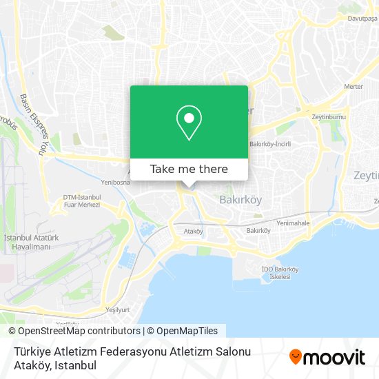 Türkiye Atletizm Federasyonu Atletizm Salonu Ataköy map