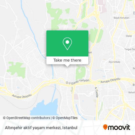 Altınşehir aktif yaşam merkezi map