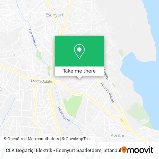 CLK Boğaziçi Elektrik - Esenyurt Saadetdere map