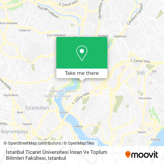 İstanbul Ticaret Üniversitesi İnsan Ve Toplum Bilimleri Fakültesi map