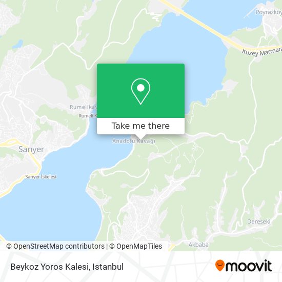 Beykoz Yoros Kalesi map