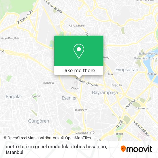 metro turizm genel müdürlük otobüs hesapları map