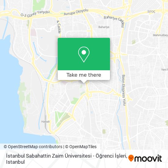 İstanbul Sabahattin Zaim Üniversitesi - Öğrenci İşleri map