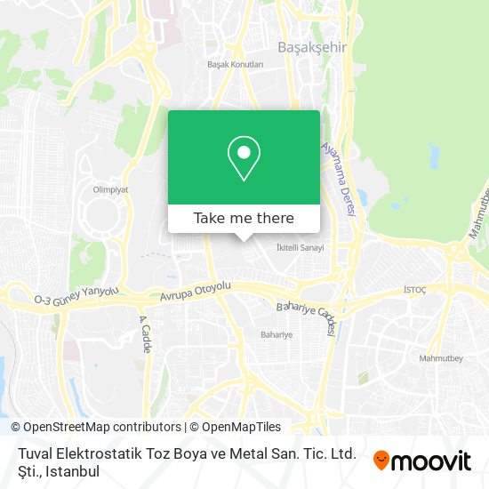 Tuval Elektrostatik Toz Boya ve Metal San. Tic. Ltd. Şti. map