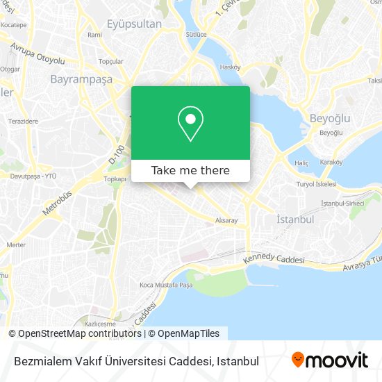 Bezmialem Vakıf Üniversitesi Caddesi map