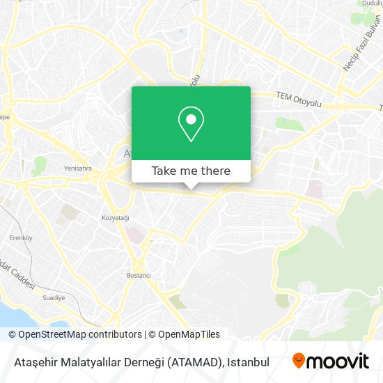 Ataşehir Malatyalılar Derneği (ATAMAD) map