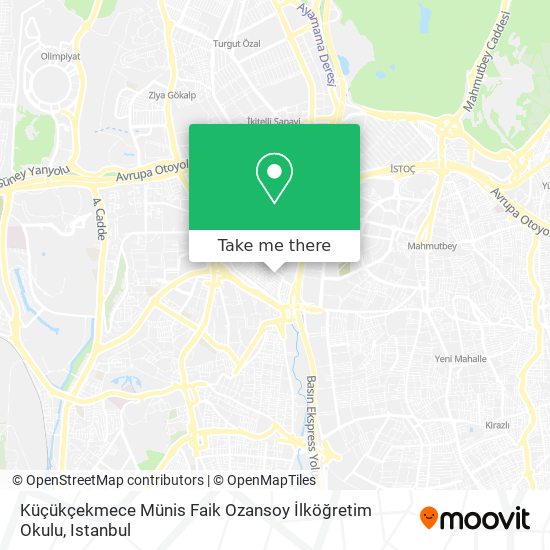 Küçükçekmece Münis Faik Ozansoy İlköğretim Okulu map