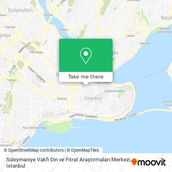 Süleymaniye Vakfı Din ve Fıtrat Araştırmaları Merkezi map
