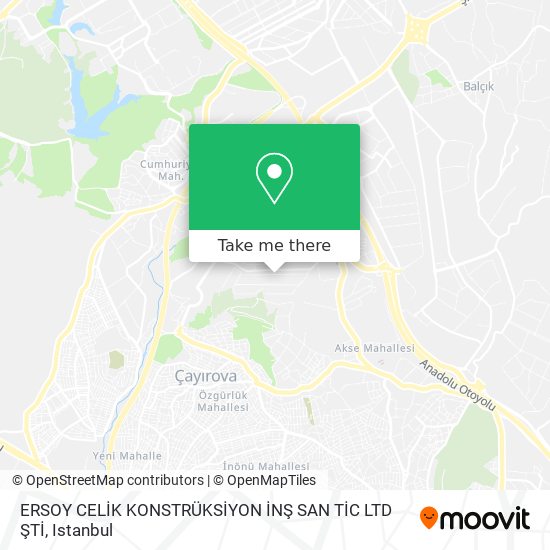 ERSOY CELİK KONSTRÜKSİYON İNŞ SAN TİC LTD ŞTİ map