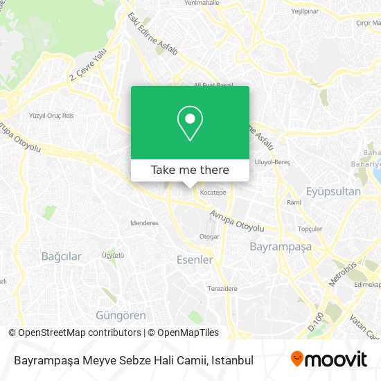 Bayrampaşa Meyve Sebze Hali Camii map