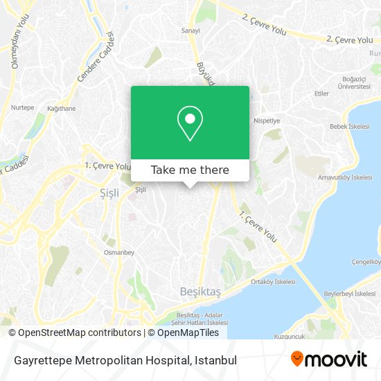 Gayrettepe Metropolitan Hospital map