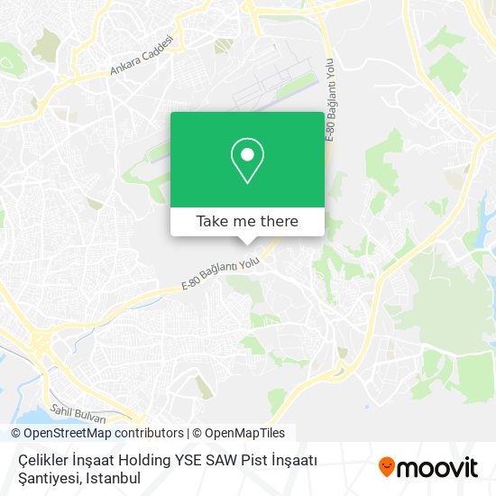 Çelikler İnşaat Holding YSE SAW Pist İnşaatı Şantiyesi map