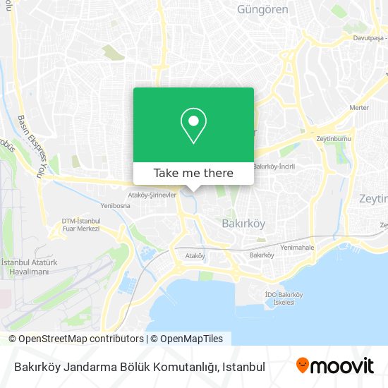 Bakırköy Jandarma Bölük Komutanlığı map