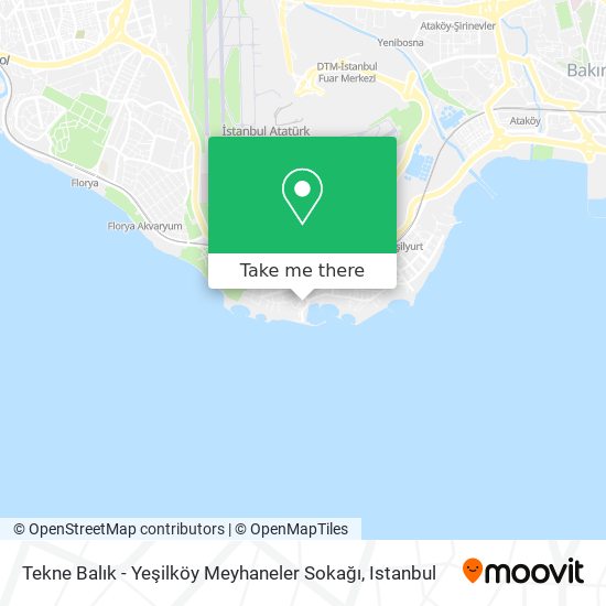 Tekne Balık - Yeşilköy Meyhaneler Sokağı map