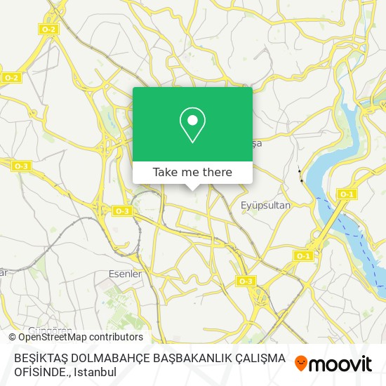 BEŞİKTAŞ DOLMABAHÇE BAŞBAKANLIK ÇALIŞMA OFİSİNDE. map