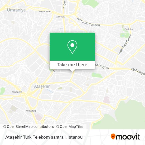 Ataşehir Türk Telekom santrali map