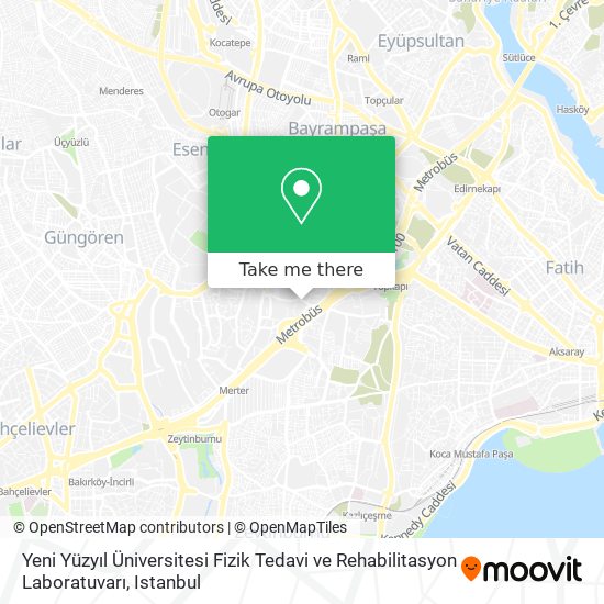 Yeni Yüzyıl Üniversitesi Fizik Tedavi ve Rehabilitasyon Laboratuvarı map