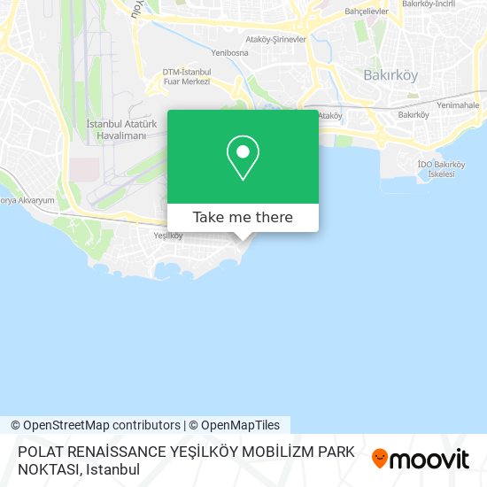 POLAT RENAİSSANCE YEŞİLKÖY MOBİLİZM PARK NOKTASI map