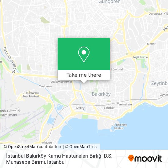 İstanbul Bakırköy Kamu Hastaneleri Birliği D.S. Muhasebe Birimi map