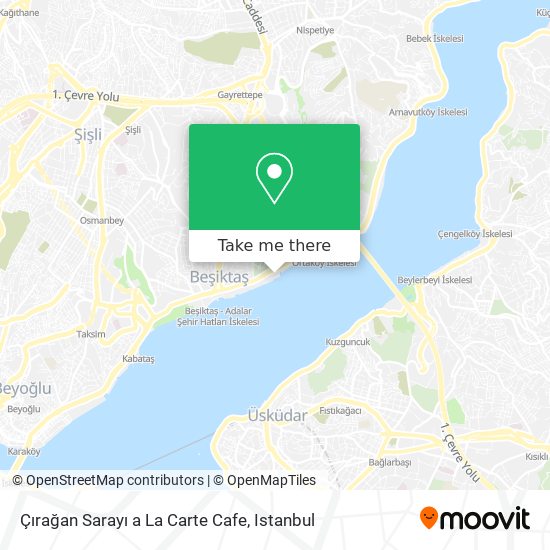 Çırağan Sarayı a La Carte Cafe map