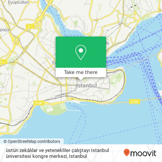 üstün zekâlılar ve yetenekliler çalıştayı Istanbul üniversitesi kongre merkezi map