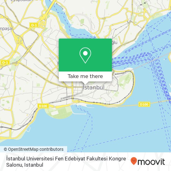 İstanbul Universitesi Fen Edebiyat Fakultesi Kongre Salonu map