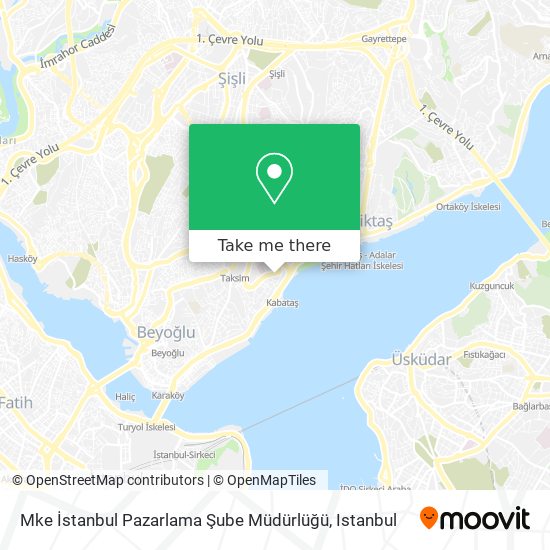 Mke İstanbul Pazarlama Şube Müdürlüğü map