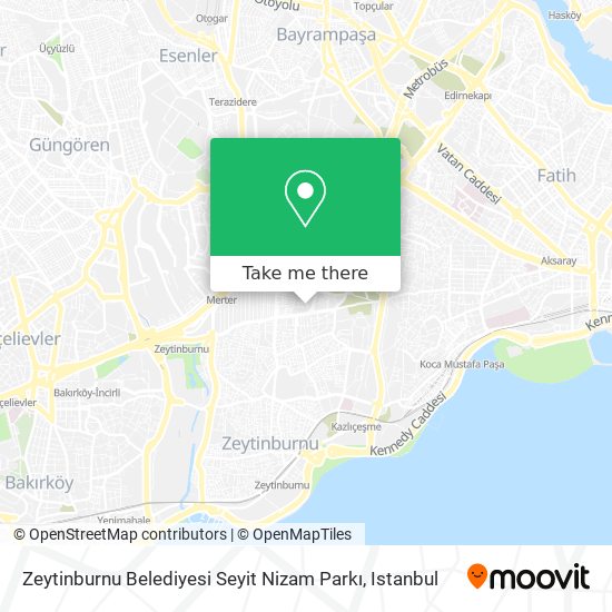 Zeytinburnu Belediyesi Seyit Nizam Parkı map