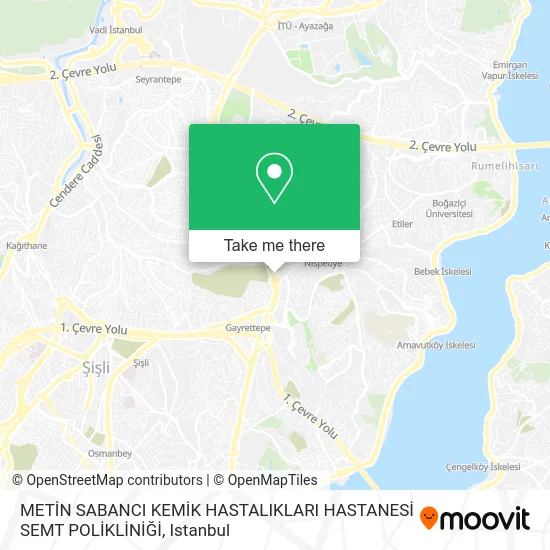 METİN SABANCI KEMİK HASTALIKLARI HASTANESİ SEMT POLİKLİNİĞİ map