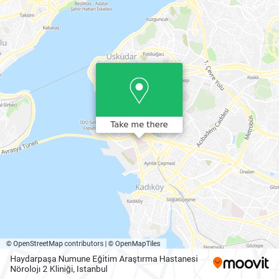 Haydarpaşa Numune Eğitim Araştırma Hastanesi Nörolojı 2 Kliniği map