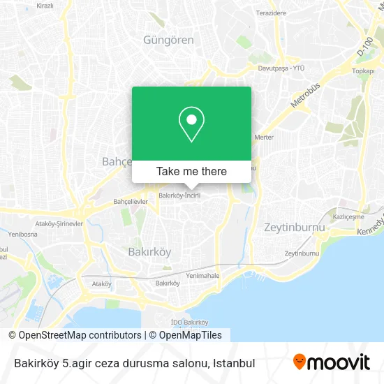 Bakirköy 5.agir ceza durusma salonu map