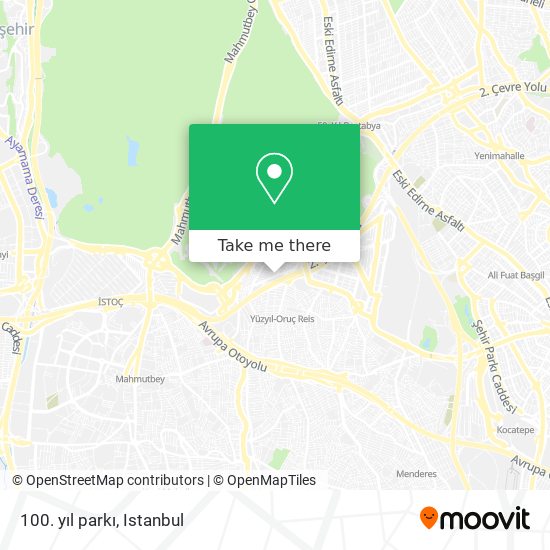 100. yıl parkı map