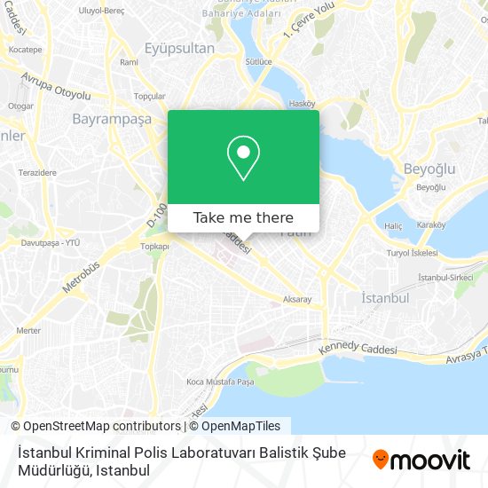 İstanbul Kriminal Polis Laboratuvarı Balistik Şube Müdürlüğü map