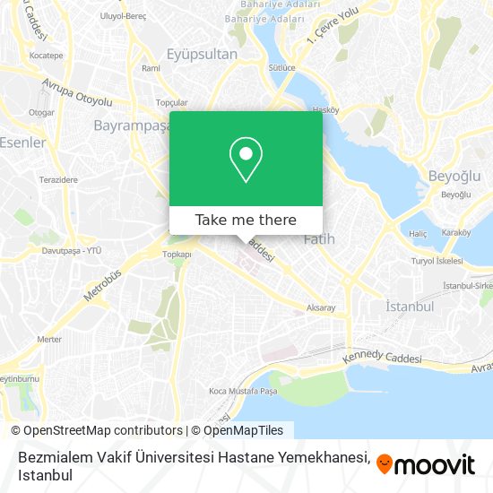 Bezmialem Vakif Üniversitesi Hastane Yemekhanesi map