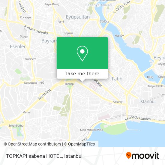 TOPKAPI sabena HOTEL map