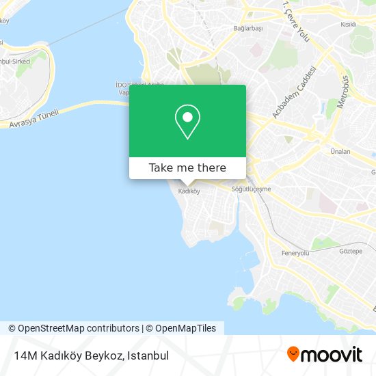 14M Kadıköy Beykoz map