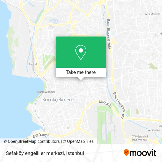 Sefaköy engelliler merkezi map