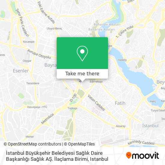 İstanbul Büyükşehir Belediyesi Sağlık Daire Başkanlığı Sağlık AŞ. İlaçlama Birimi map