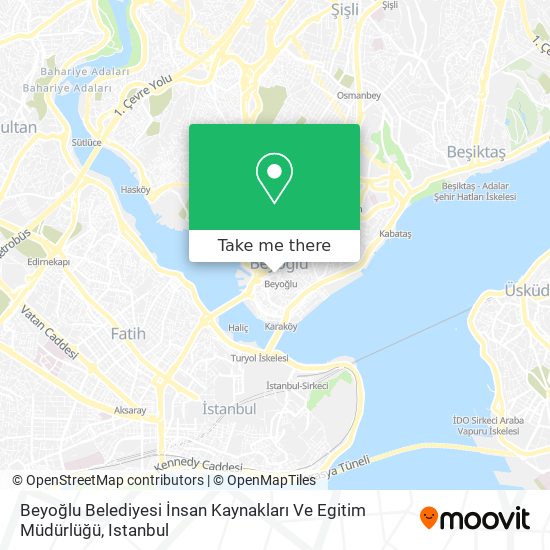Beyoğlu Belediyesi İnsan Kaynakları Ve Egitim Müdürlüğü map