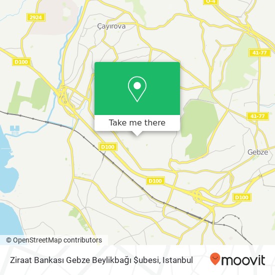 Ziraat Bankası Gebze Beylikbağı $ubesi map