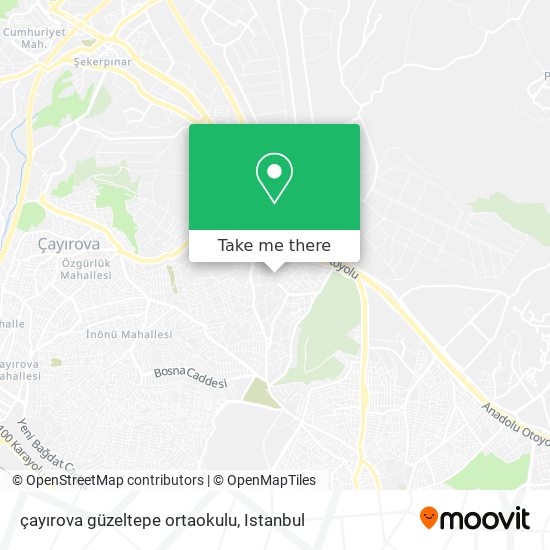 çayırova güzeltepe ortaokulu map
